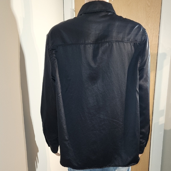 Jaywalker Black Satin Button-Up Shirt - Picture 7 of 7